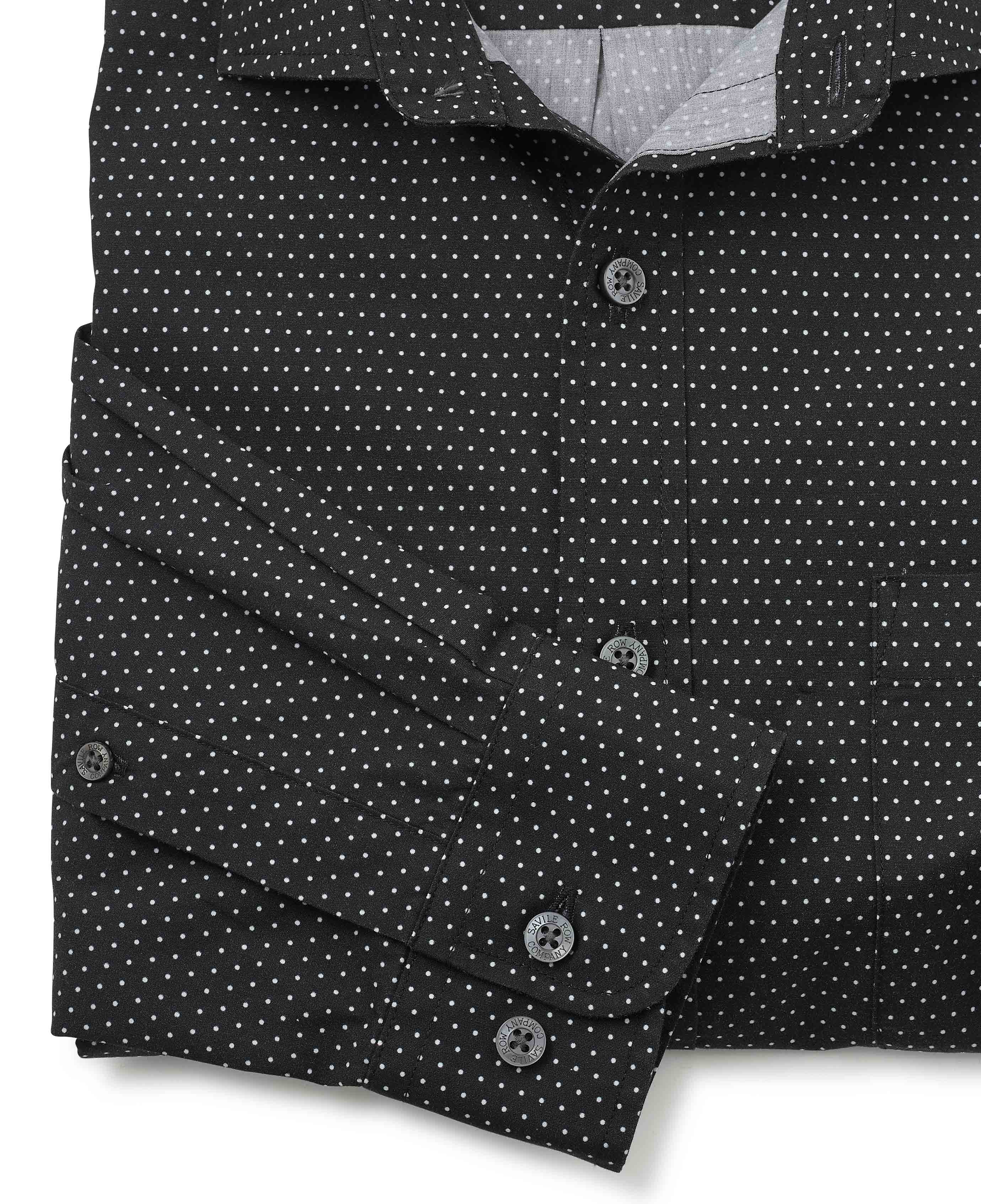 Black Pinspot Printed Shirt [RTC] - Image 6
