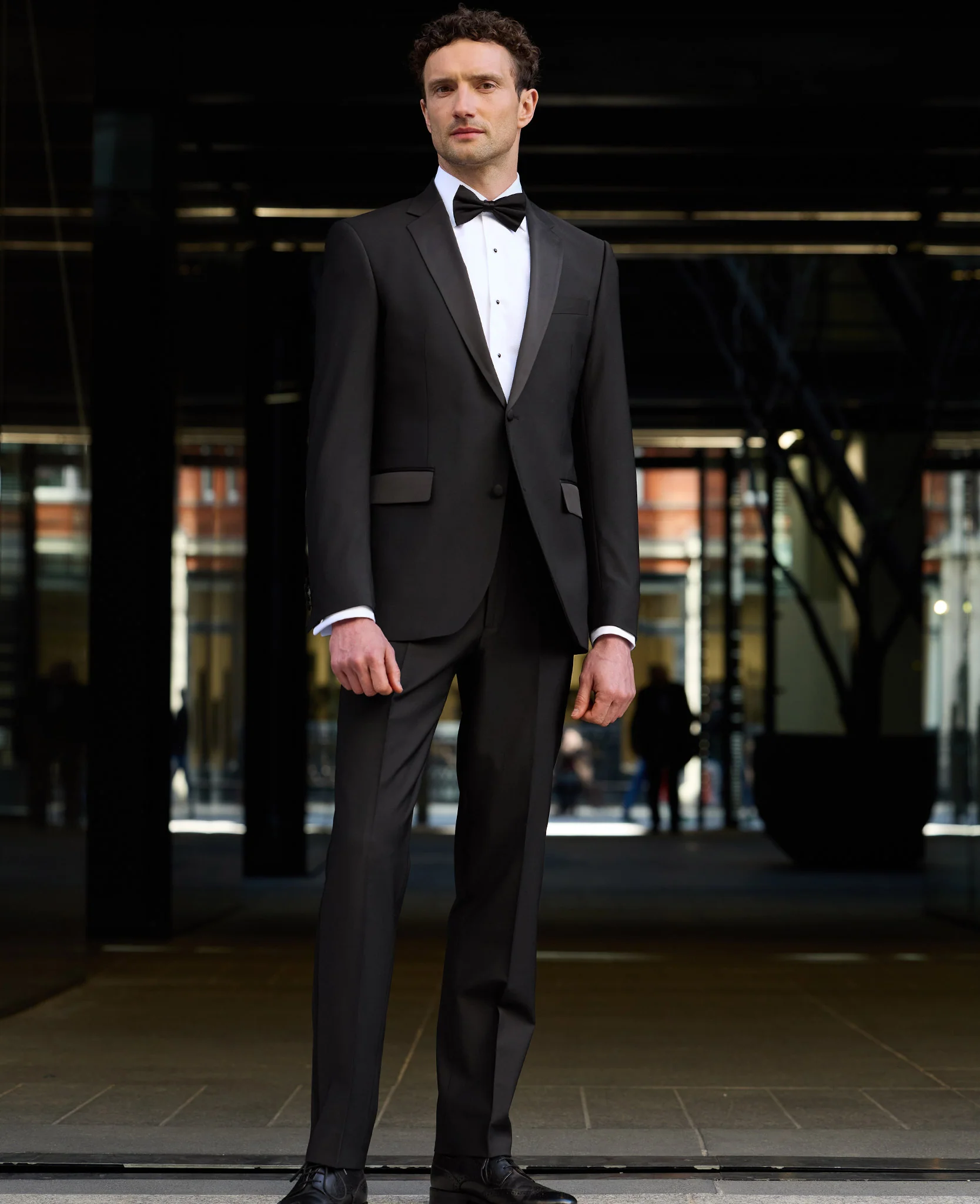 Black Wool Blend Tailored Dinner Suit - Image 3