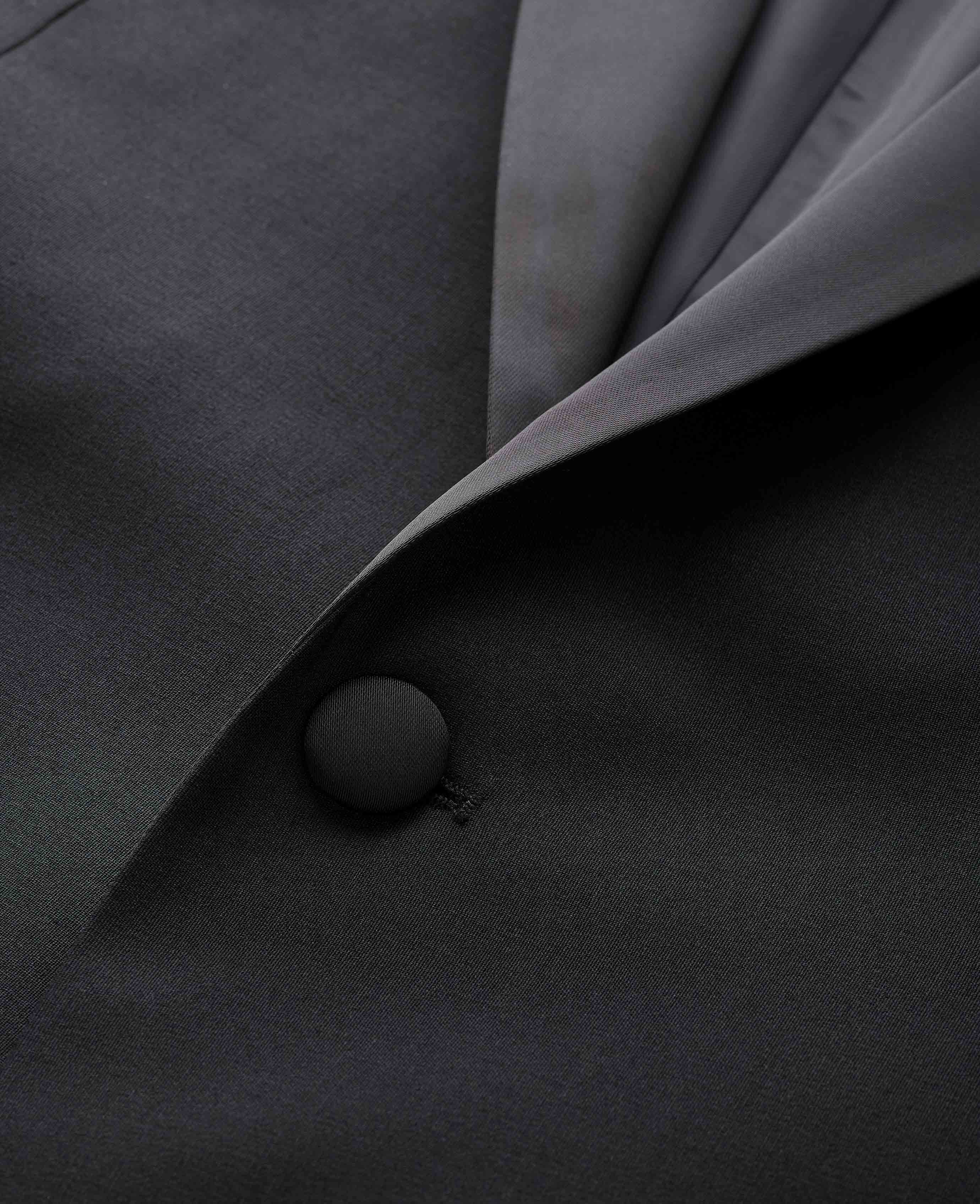 Black Wool Blend Tailored Dinner Suit - Image 6