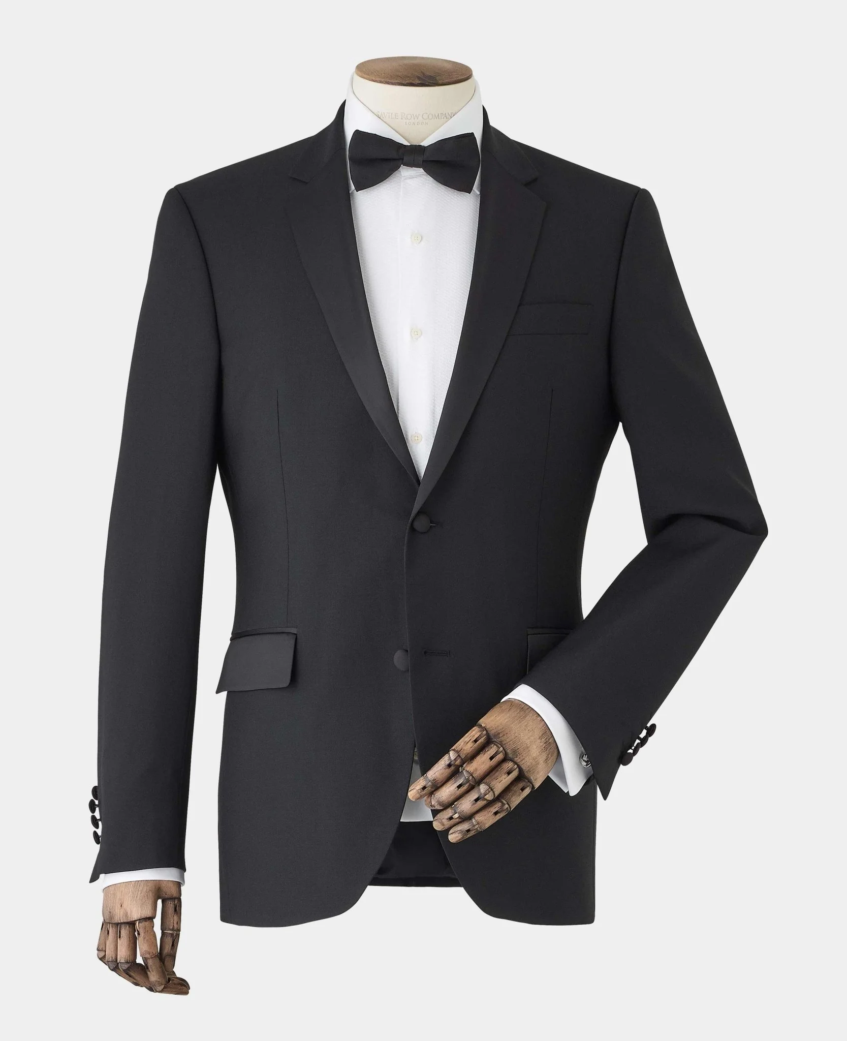 Black Wool Blend Tailored Suit Jacket - Image 2