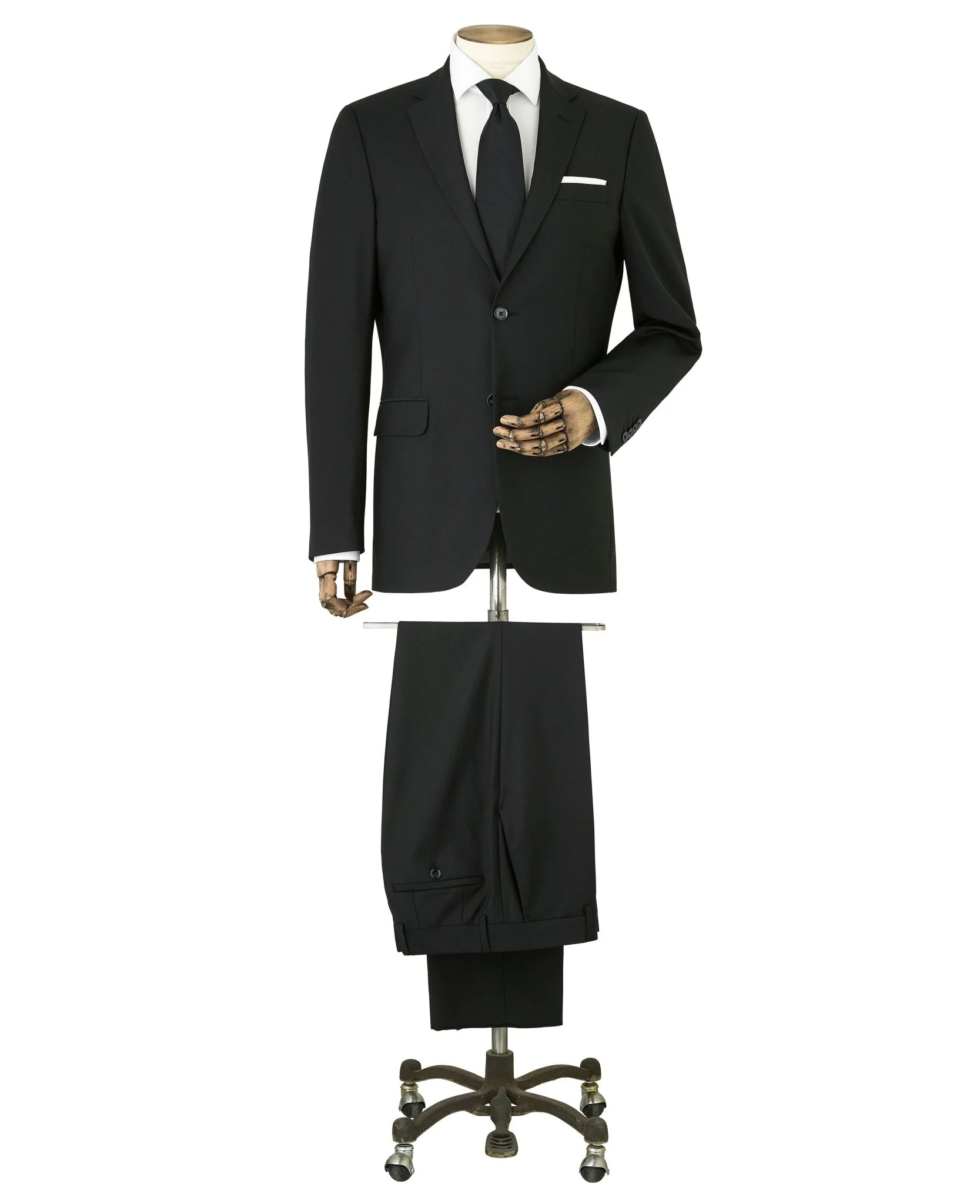 Black Wool-Blend Tailored Suit - Image 3