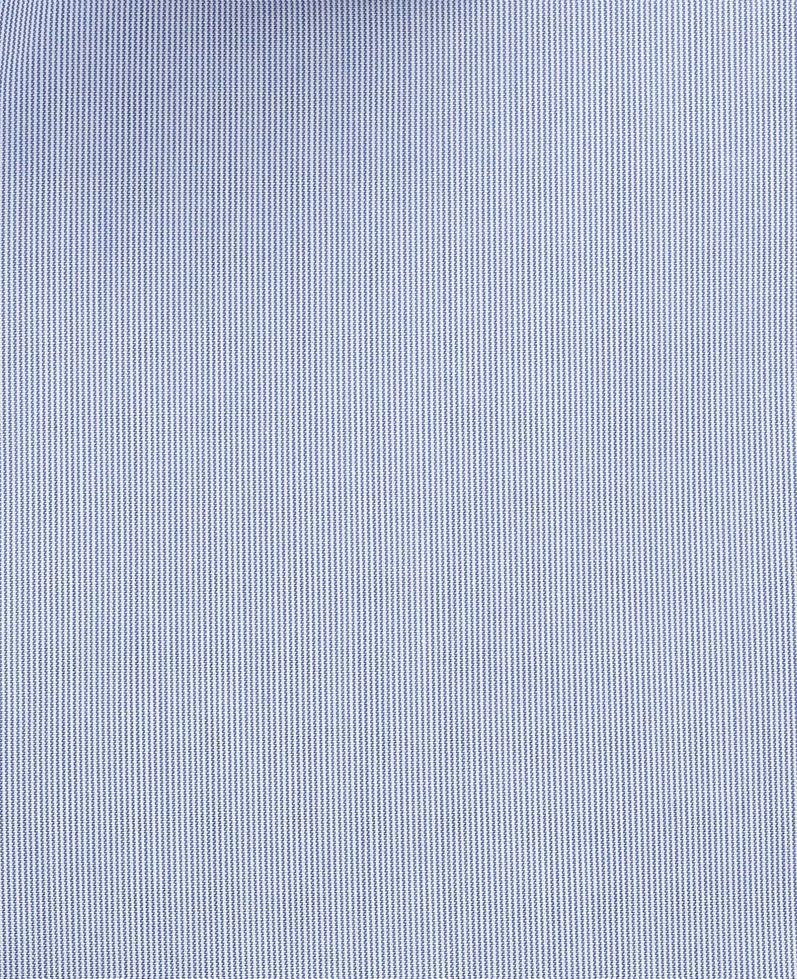 Blue Cotton Poplin Stripe Slim Fit Winchester Formal Shirt - Double Cuff - Image 7