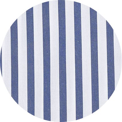 Blue White Cotton Poplin Striped Classic Fit Formal Shirt - Double Cuff - Image 6