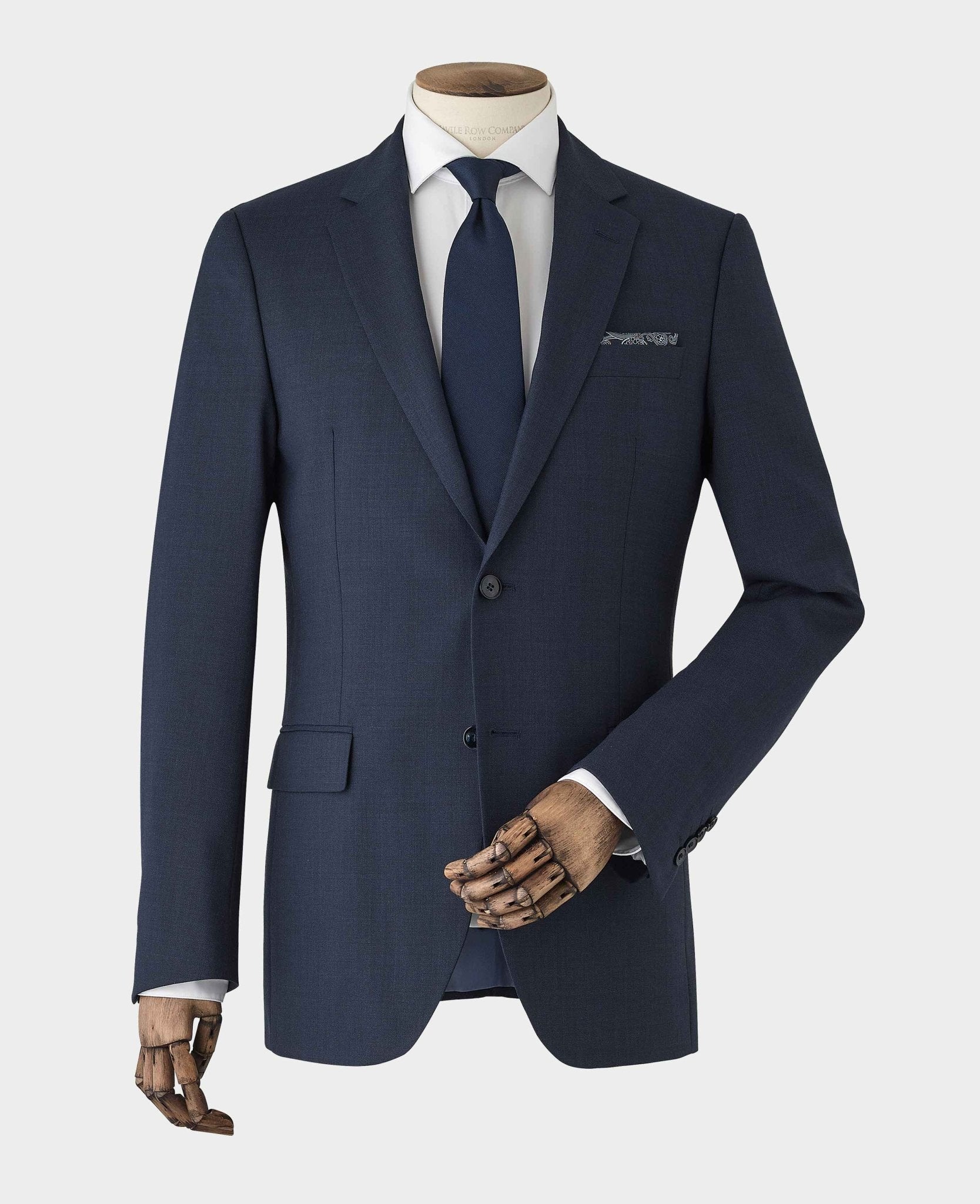 Bright Navy Wool Blend Tailored Suit - Image 5