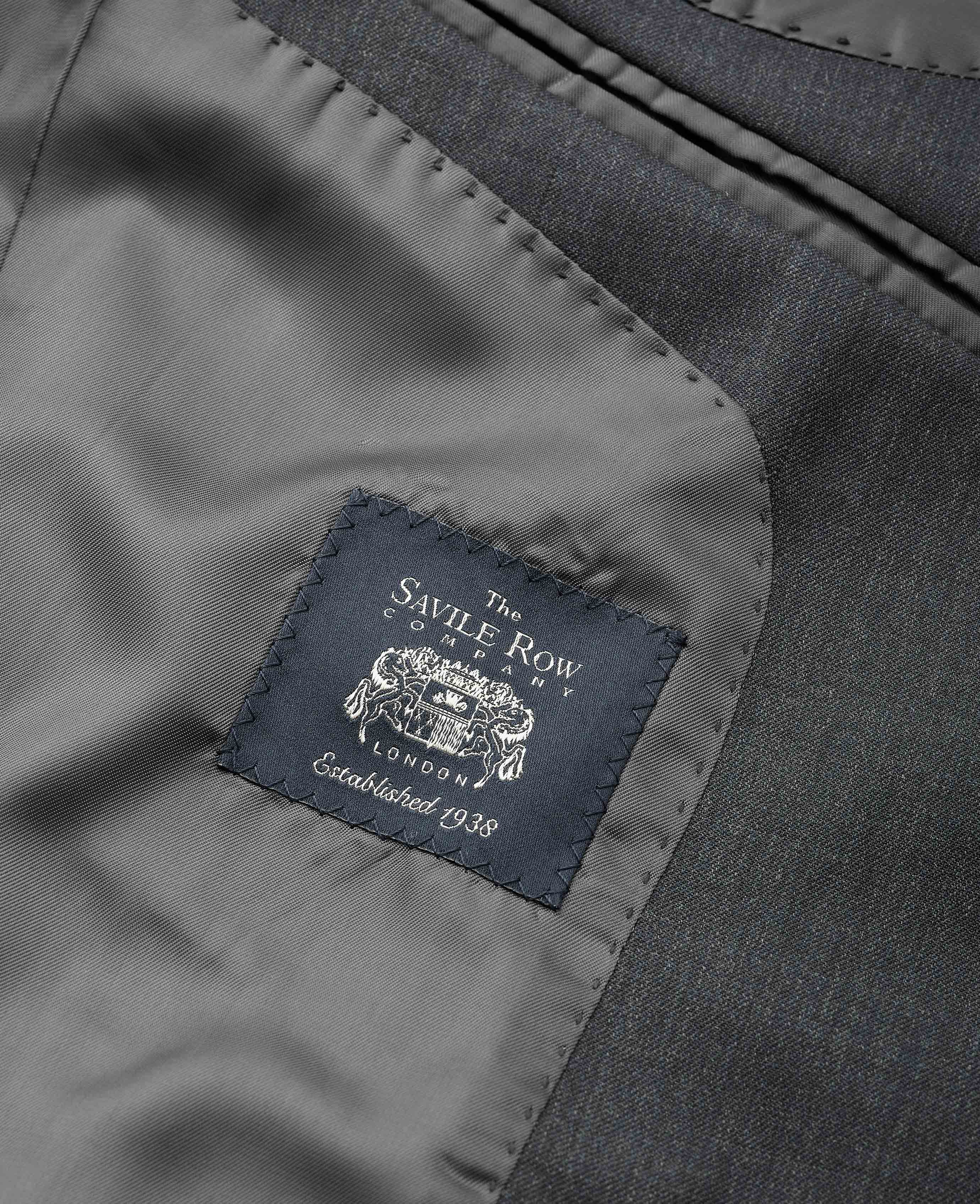 Charcoal Grey Wool Blend Tailored Suit Jacket - Image 4