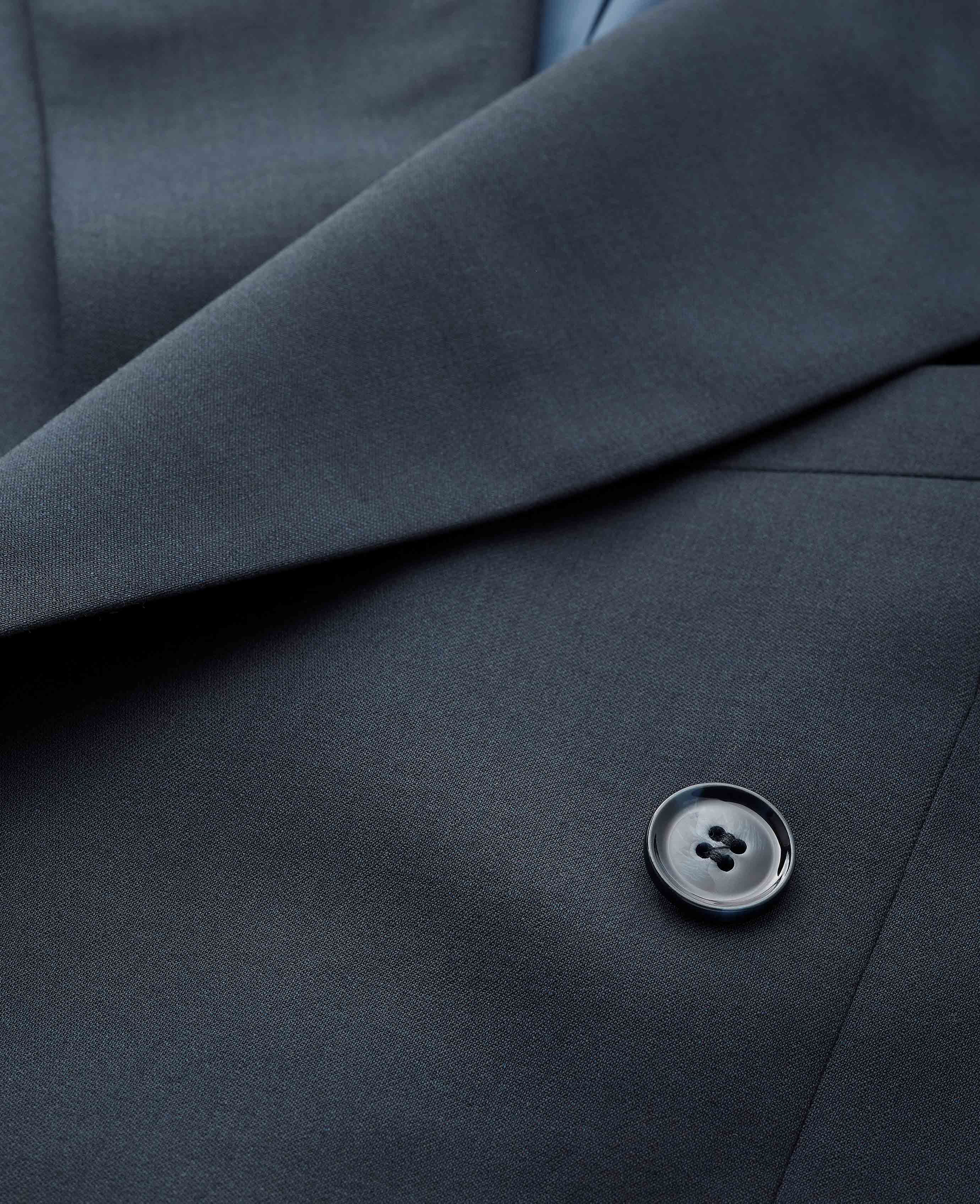 Dark Navy Wool Blend Tailored Double Breasted Suit - Image 6