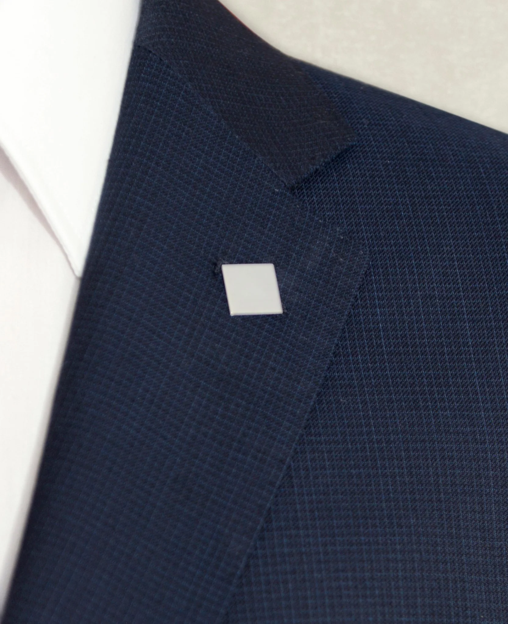 Engravable Sterling Silver Square Lapel Pin - Image 4