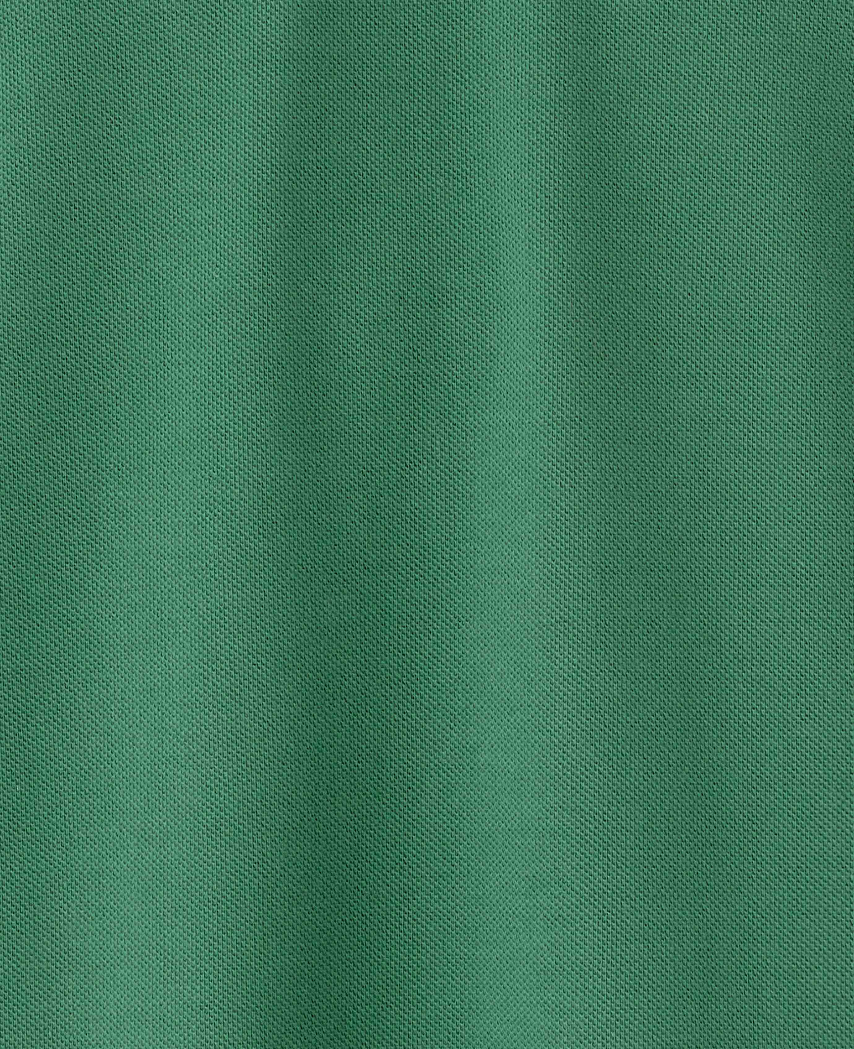 Green Cotton Pique Short Sleeve Polo Shirt - Image 7