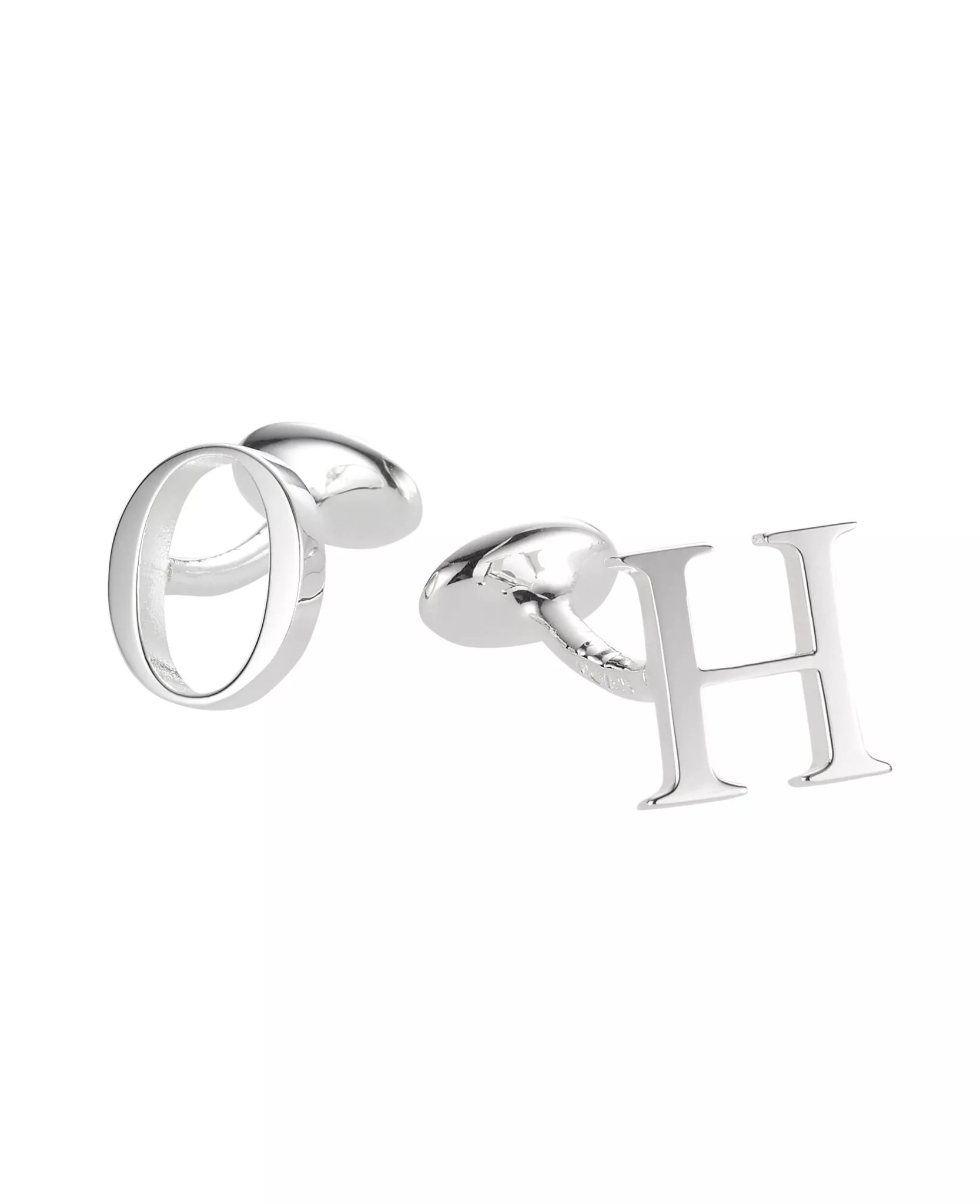 Sterling Silver Initial Single Letter Cufflink - Image 3