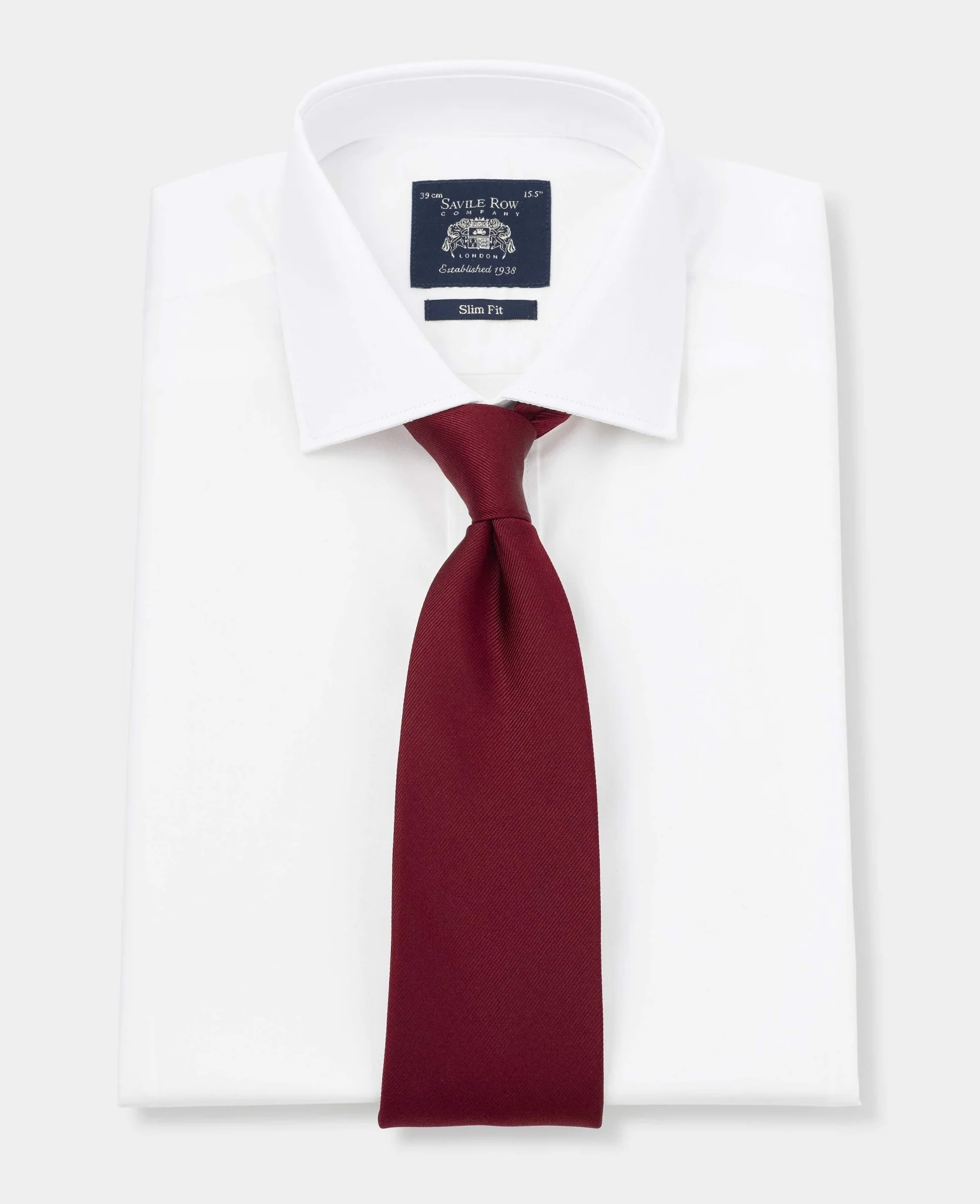 White Fine Twill Slim Fit Formal Shirt - Single or Double Cuff - Image 3