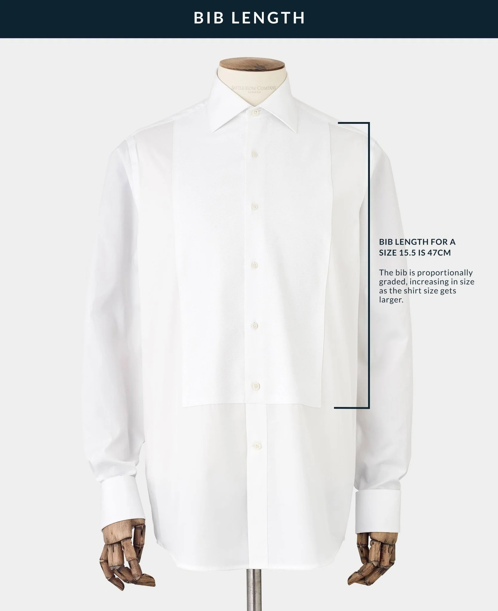 White Marcella Bib Front Slim Fit Evening Double Cuff Formal Shirt - Image 4