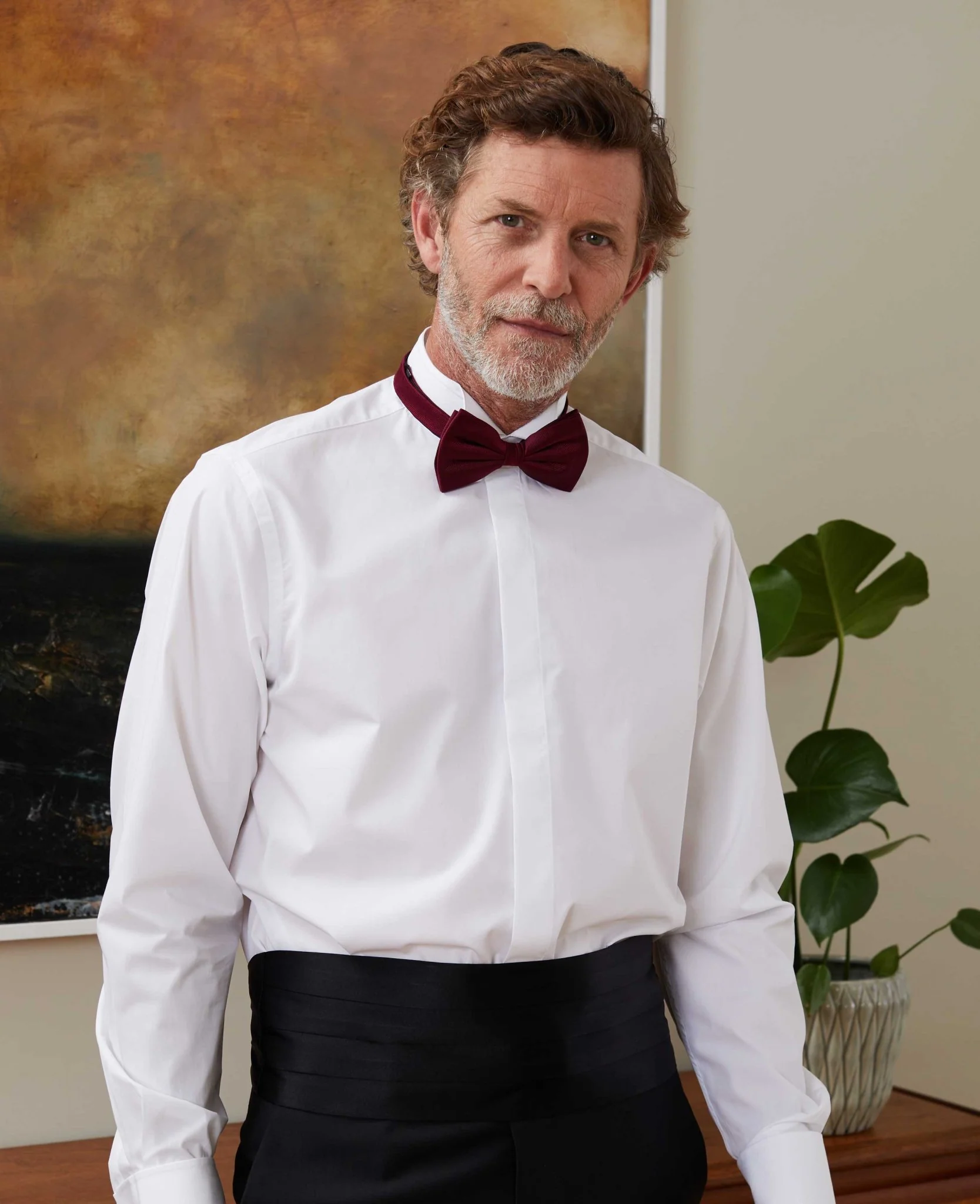 White Classic Fit Wing Collar Formal Shirt - Double Cuff - Image 5